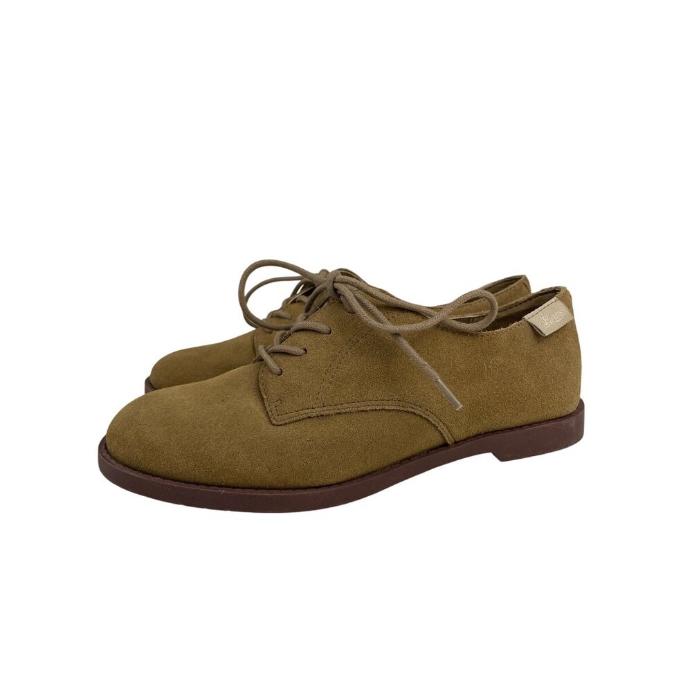 G.H. Bass Women's 6.5M Emmie II Tan Gobi Suede Lace Up Oxford Academia Shoes